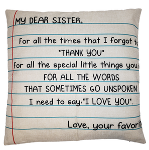 Dear Sister Pillow