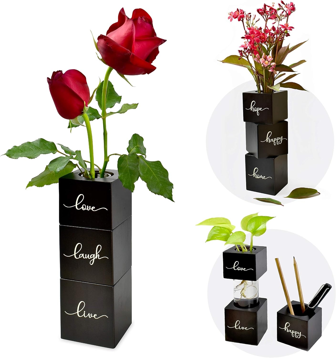 Live, Laugh, Love Modular Vase Set