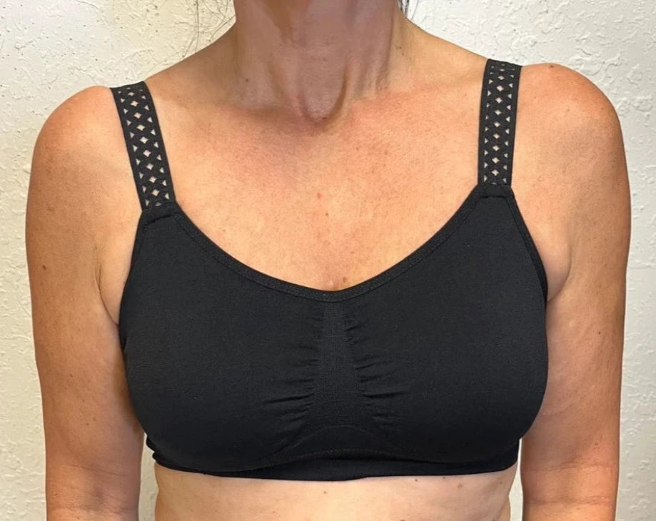 Black with Black Lattice Straps Attachable Strap-Its Bra