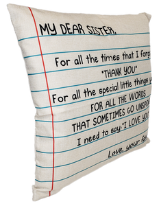 Dear Sister Pillow